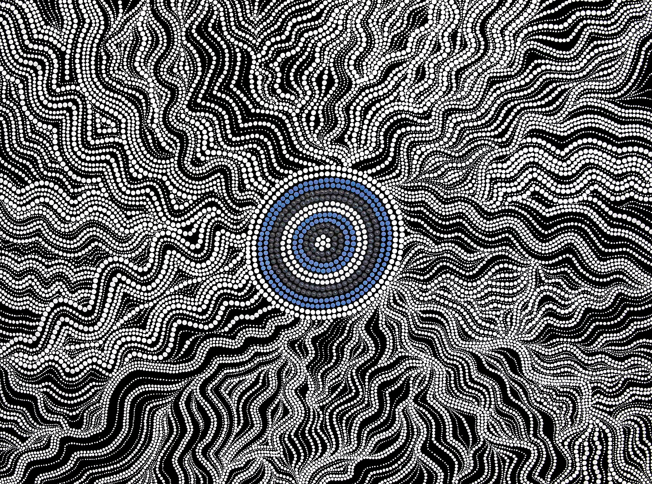 A photo of the art piece Connection to Country by Stephanie Singh-Highfold
